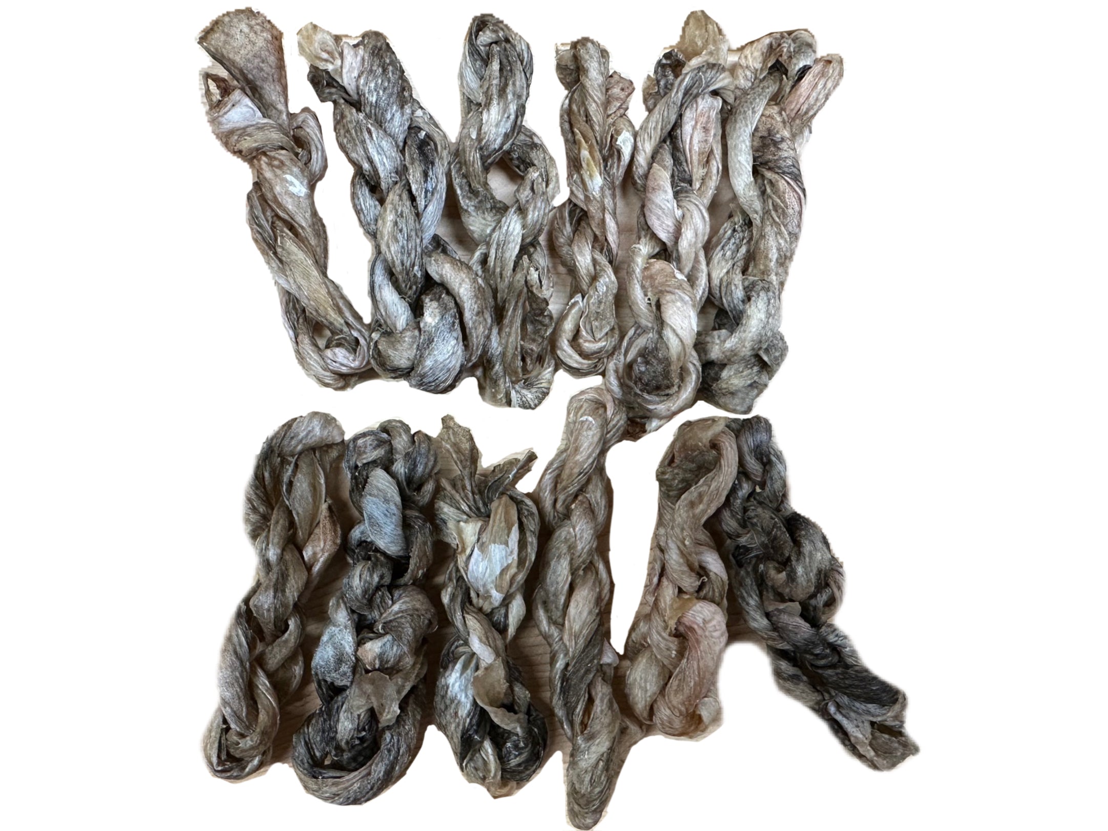 Air Dried NZ Deep-Water Fish Skin twists 11-12pcs