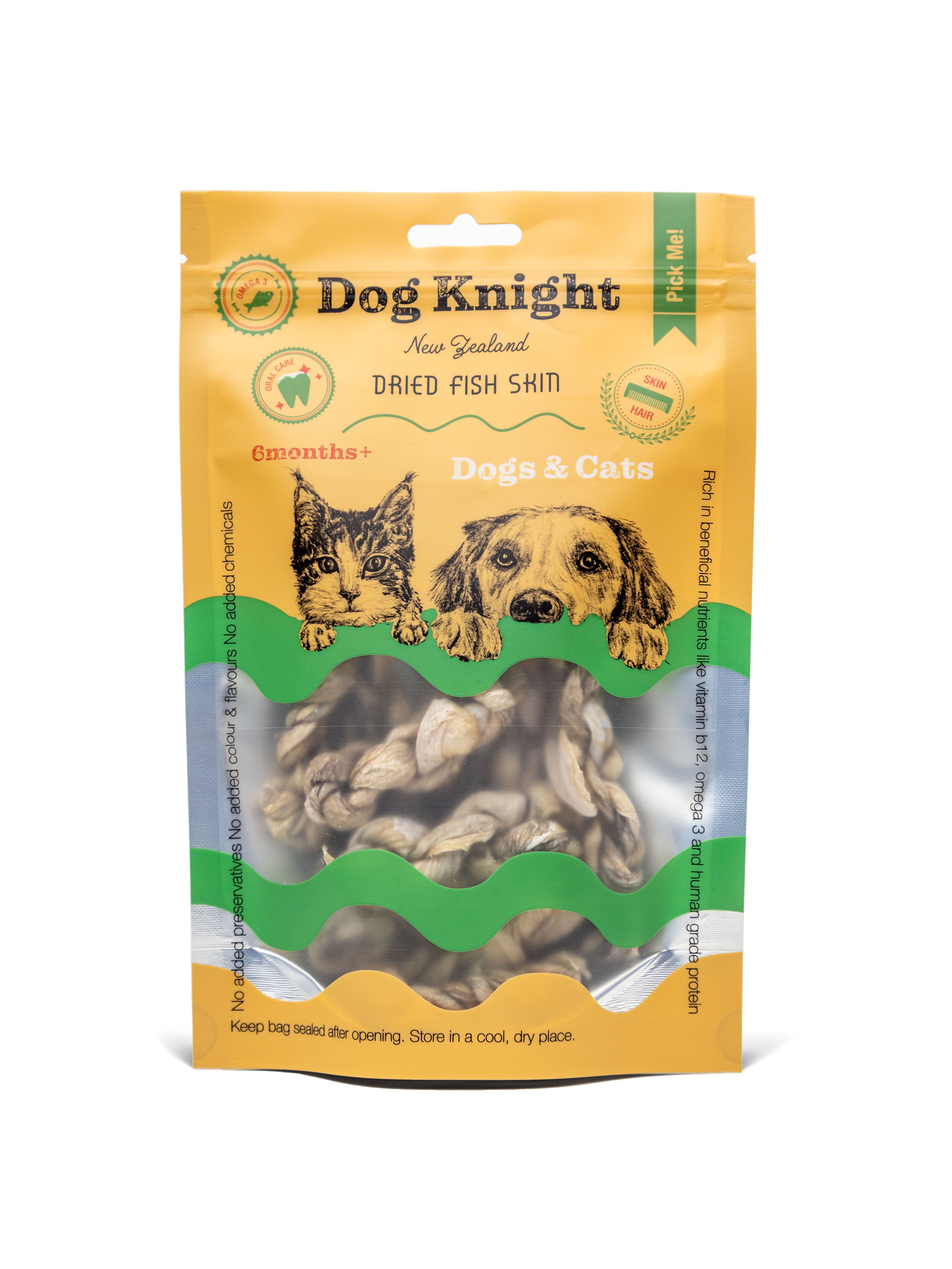*Hot Seller of the Month*Air Dried NZ Deep-Water Fish Skin twists 6-7pcs